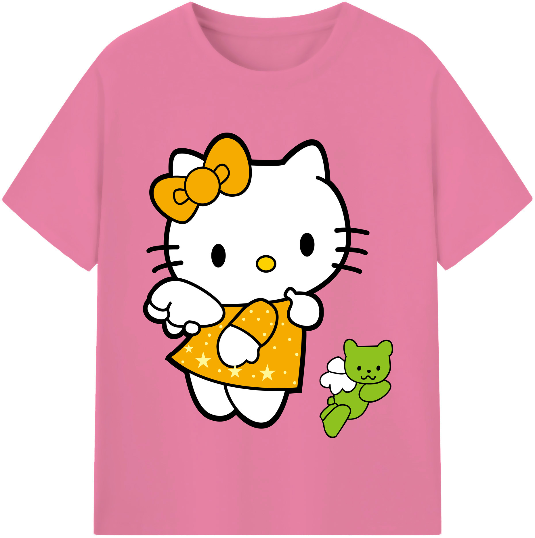 （画像用） Hello Kitty ハローキティ 綿100％半袖Tシャツ（フロントプリント）